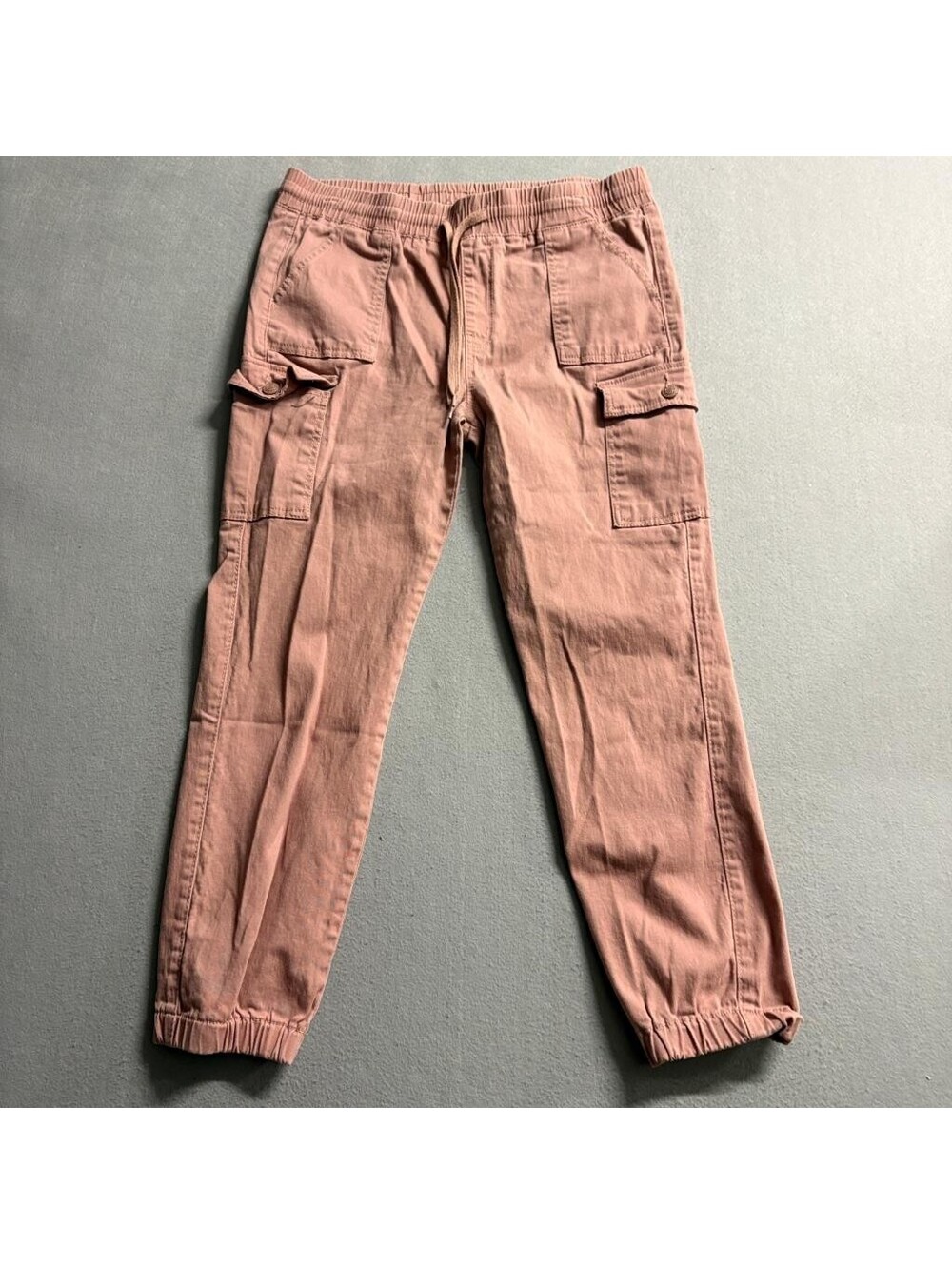 Monkey Ride Jeans Womens Cargo Jogger Pants Size 15/32 Pink Mauve Elastic Waist